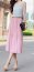 Módní šatičky s plisovanou sukní, šedo-růžové