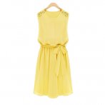 Lehké šifonové šaty, žlutá