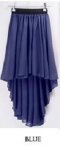 Asymetrická sukně, tmavě modrá